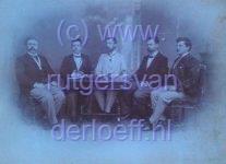 Paulus Adrianus Rutgers van der Loeff (1870-1949) met o.a. Jan Calcar en Piet Hofstede de Groot.