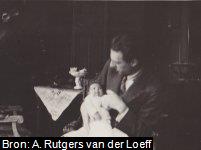 Abraham Rutgers van der Loeff (1901-1974) en zijn dochter Caroline Catherine Rutgers van der Loeff (1932-2003).