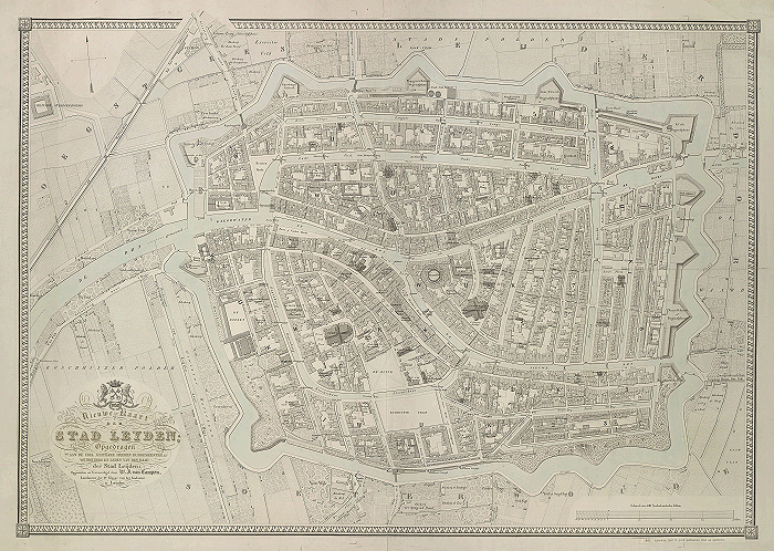 Plattegrond van Leiden