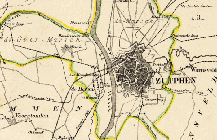 Plattegrond van Zutphen