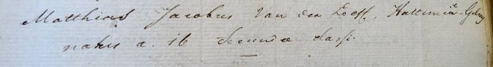 inschrijving van Matthias als leerling van de Latijnse school van Groningen Afbeelding van de inschrijving van Matthias als leerling van de Latijnse school van Groningen