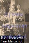 Huwelijk van Lien Klaasesz (1906-1993) en Hendrik Jan Manschot (1907-1994), 24 (of 25?) augustus 1931.