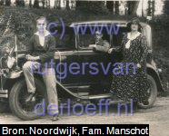 Willem Arnold Manschot (1915-2010), moeder Sophia Johanna Hogeweg (1880-1948) en Jacobus Johannes Manschot (1911-2004) op vakantie bij Coblenz in 1930.