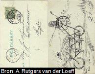 Briefkaart van (en getekend door) Abraham Rutgers van der Loeff (1882-1961) aan Adelaïde Johanna Hermina Spandaw (1887-1969) ("Jo Spandau"), ca. 1900.