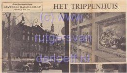 Krantenartikel over het Trippenhuis, Algemeen Handelsblad 26 april 1958.