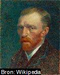 Zelfportret (1886-1887) van Vincent Willem van Gogh (1853-1890), bekend kunstschilder.
