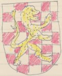 Scan van het familiewapen van de familie Cleveringa