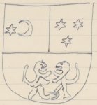Scan van het familiewapen van de familie Ebels