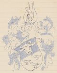Scan van het familiewapen van de familie Mees (Groningsche tak)